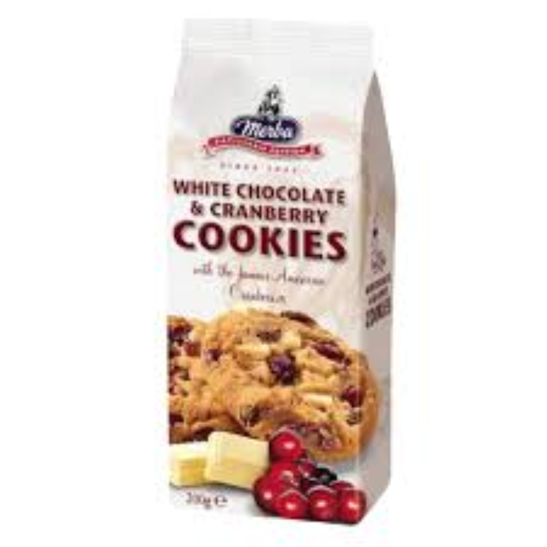 MERBA P.E WHITE CHOCOLATE N CRANBERRY COOKIES 200G